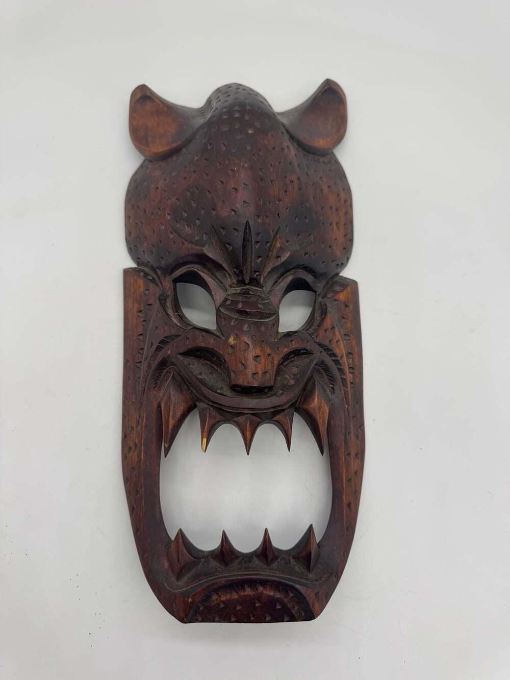 Wood - Hand Carved Wooden Mask Wall Decor
